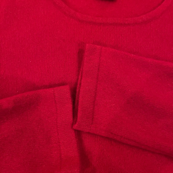 Charter Club 100% 2 Ply Cashmere Classic Red Sweater EC Size L - Picture 5 of 6